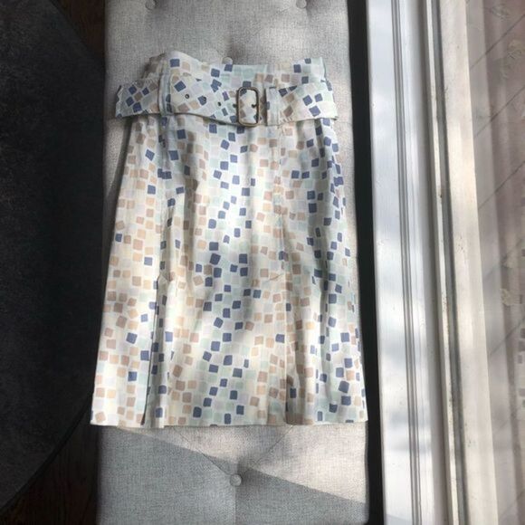 Sticky Fingers London: geometric belted women’s pencil skirt size 6 - Picture 1 of 4